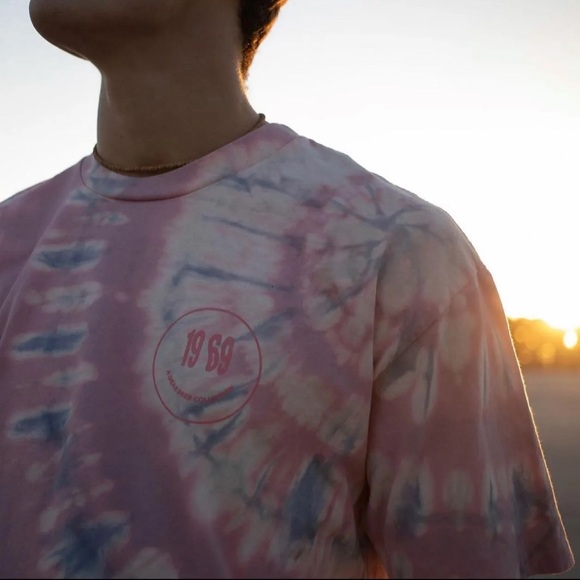 Blue and Purple Tie-Dye Cotton Tee. From the collection: "Freedom-Unity-Love". - Picture 7 of 7